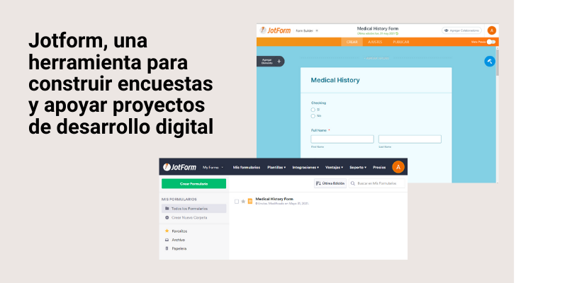 Jotform, una herramienta para construir encuestas y apoyar proyectos de desarrollo digital